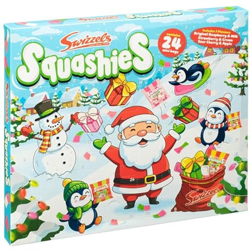 Squashies Advent Calendar 336g - Count Down The Days To Christmas With Your Favourite Squashies Sweets - Contains 24 Mini Bags - Weight: 336g (Approx.)