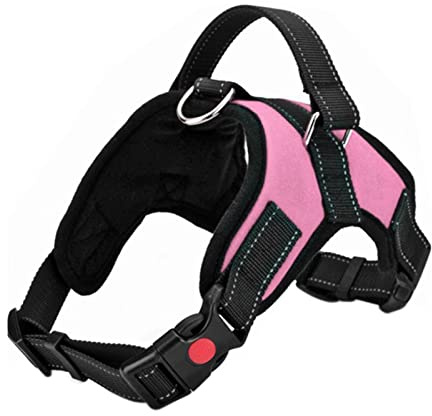 FYY Dog Harness No Pull, Breathable Adjustable Pet Vest, Reflective Oxford Easy Control Dog Harness with Sturdy Handle for Small Medium Large Dogs XS-Pink