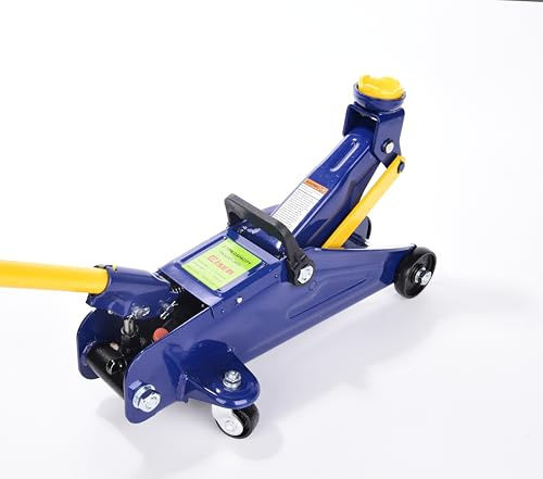 2 Ton Floor Jack - Car Hydraulic Trolley Jack Lift with 4000 Lbs Capacity for Home Garage Shop,Lifting Range 5.1-13,Blue