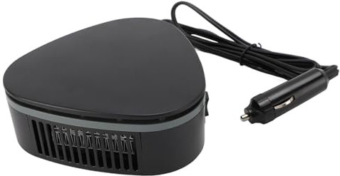 Chauffage de Voiture, Chauffage de Voiture Portable 12 V 120 W avec Support Rotatif, 2 en 1, Dégivrage de Pare-brise D'automobile, Désembuage, Ventilateur de Refroidissement