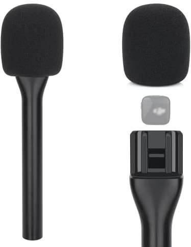 YOUSHARES Interview Handle for DJI Mic Mini - Interview GO Handheld Adapter Compatible with DJI Mini & Most Wireless Mic for Vlog, Streaming, Podcast