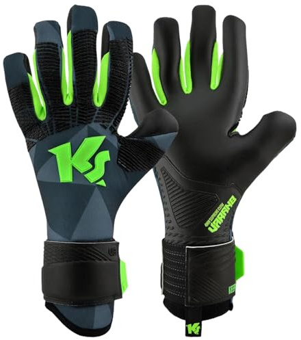 KEEPERsport guanti da portiere Varan 8 Champ Power Demon senza stecche grip lattice 4 mm taglio negativo unisex adulti