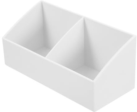 Alipis Tea Bag Storage Box Organizer with 3 Compartments 5.7X2.4X2.4In Plastic Tea Bag Holder for Kitchen Coffee Room Sugar and Bags