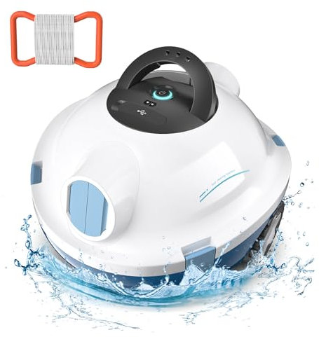 MEDOXA Poolroboter, kabelloser Poolsauger, Dunkelgrau Y10 Schnurloser Roboter-Poolreiniger, automatischer, leistungsstarker Poolsauger, 90 Minuten Laufzeit, selbstparkend, ideal für Flache