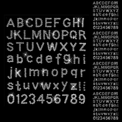 320 Stück Buchstaben Aufkleber Silber Strass Selbstklebende Aufkleber Sticker Glitzer Buchstaben Selbstklebend zum Aufkleben für DIY Kunst Handwerk Laptops Hüte Kleidungsdekor