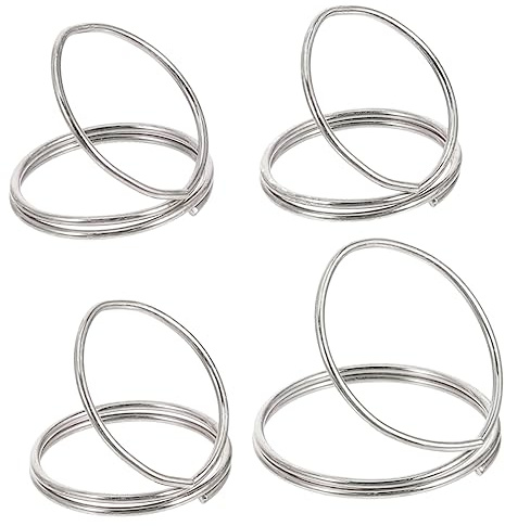 Metal Hollow Guitar Finger Picks Silver 4pcs for Bass | Wear Resistant Practical Ring Style, for Banjo Mandolin Instrument Use