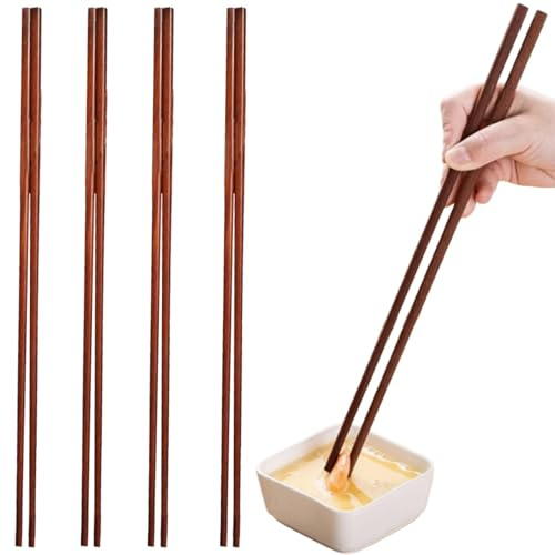 Bacchette in Legno,Tagliatelle da Cucina in Legno,Bacchette da Cucina,Bacchettes Lunghe,Bacchettes Cinesi di Legnos,Hot Pot Bacchettess,Bacchettess Antiscottatura,42cm