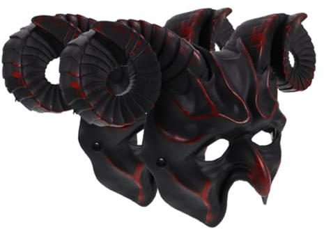 FRCOLOR Corne de Bélier Plastique Large Visibilité Ajustable pour Halloween Cosplay Fête
