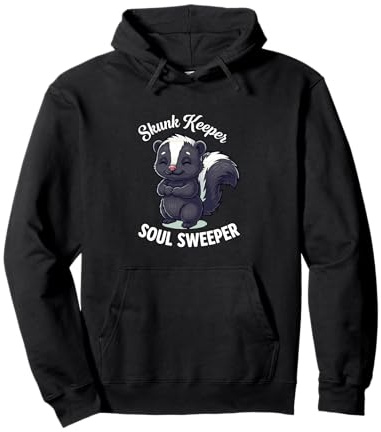 Skunk Keeper Soul Sweeper Calm Cute Skunk Lover Pullover Hoodie