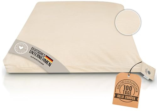 Inner Peace Meditationsmatte Zabuton Cord XL 85 x 85 cm | Kapokfüllung, Bezug: 100% Baumwolle, waschbarer Bezug, Meditation Matte, Zen Matte, extra groß