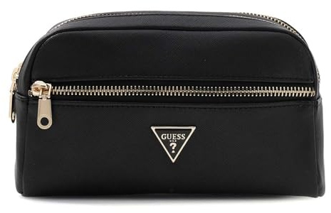 GUESS Utensilientasche Kulturbeutel Double Zip Organizer Black schwarz