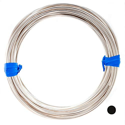 Craft Wire 20 Gauge, 925 sterling silvertråd, rund, halvhård - 15 cm från