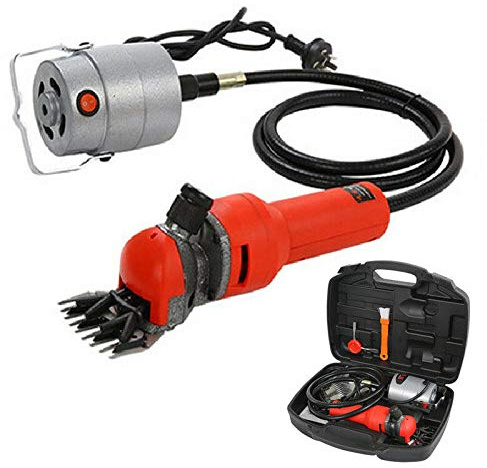 JIAN YA NA 220V 750W Electric Flexible Shaft Sheep Goat Shearing Machine Wool Clipper Shears Cutter Animal Shave Livestock Shears Cutter (9 Teeth Straight Blade)