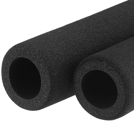 sourcing map Foam Grip Tubing Handle Grips 17mm ID 5mm Thick 4.6 Black for Fitness, Tools Handle Support 2 Pack