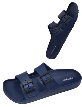 DeFonseca Tofflor Sandaler Slip On Gummi Män Kvinnor Sommar för Hem, Trädgård Strand Hav, Blå, 40 EU