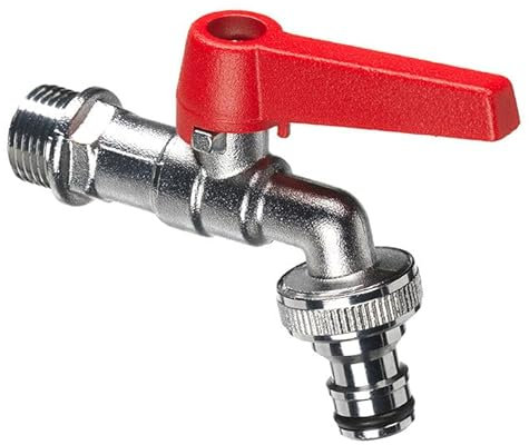 Rubinetto a Sfera per Fontana da Giardino con Leva Colorata Belfer RUB/028 Rosso