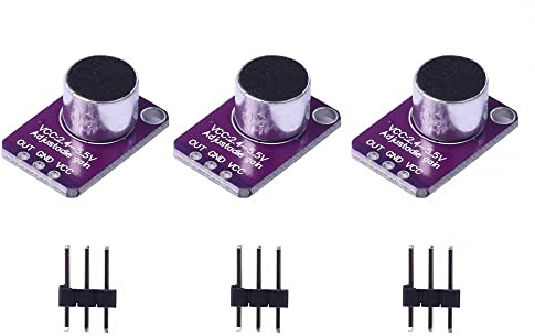 DONGKER Elektret Mikrofonverstärker Modul, 3 Stücke DC 2.4V bis 5.5V GY-MAX4466 Microphone Preamplifier Mikroleistungs-Operationsverstärker