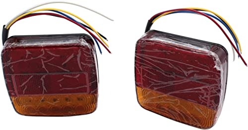 SHLPDFM 2x 12V Rückleuchten Rücklichter Heckleuchten Autokennzeichen Beleuchtung Anhängerbeleuchtung für KFZ Anhänger