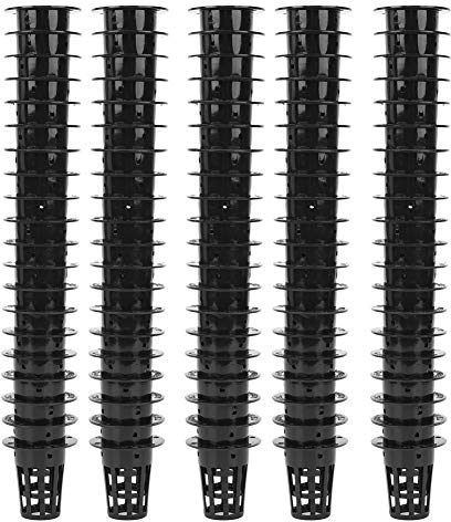 100Pz Vasi per Idroponica,Cestino per piante idroponiche, Net Pot idroponica, Serra Hydroponics Pot,Garden Grow Pianta Vegetale Seed Germinate Nursery Pots(Nero)