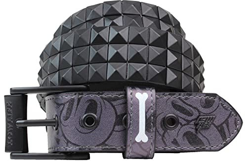 Lowlife x Christopher Luke Skull veganer Gürtel, Schwarz , 38/42 Taille (XL)