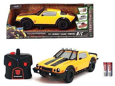 Jada Toys Transformers Bumblebee RC Auto (T7) - Ferngesteuerter Chevrolet Camaro aus Transformers 7: Aufstieg der Bestien, 1:16 (28 cm), 2,4 GHz, bis 10 km/h, Spielzeugauto ab 6 Jahre