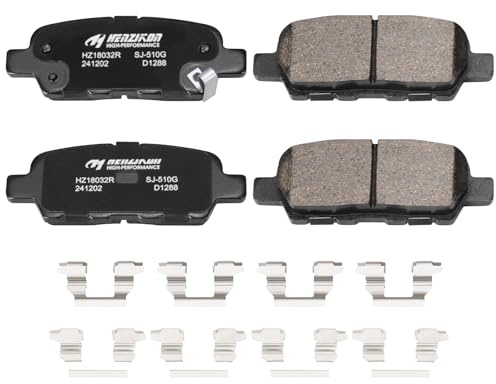 HYFTJYZ Ceramic Rear Brake Pads Compatible with Infiniti;For Nissan 350Z /370Z /Altima/Juke/LEAF/Maxima/Murano/Pathfinder/Quest/Rogue/Sentra;2006-2013 Suzuki Grand Vitara (D1288)