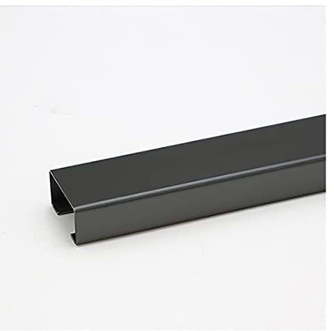 kabelschacht Kabelkanal-Verstecker aus schwarzem Edelstahl, langlebiges Kabelmanagement-Set für 3, 5, 7, 13, 18, 30, 60, 90 Kabel, Kabel-Organizer, Schutzabdeckung, Metall-Kabelkanal(L1m,W50mm-Hold 18