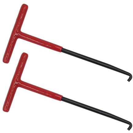 SyiXute 2 Stück Auspuff Federhaken,T-Haken Federabzieher,Motorrad Federabzieher,Metall Trampolin Federzieher für Motorrad Moped Fahrrad (16 * 8,2 cm)
