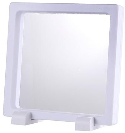COLLBATH Schwebende Schmuckvitrine Aus Kunststoff Mit Transparentem Rahmen Und Folie Aufbewahrungsbox Für Halsketten Ringe Und Armbänder Organizer Für Schmuck