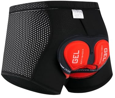 Turbovera Shorts de Cyclisme pour Homme, sous-vêtements de Sport pour Cyclisme, avec Coussinets en Silicone, Respirants et Élastiques, Taille L