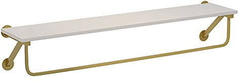 DKRAHRJJ Wandmontierte Abnehmbare Garderobe Kleiderständer Kleiderständer, Schmiedeeisen Einzelhandel Display Kleidung Hängende Schiene/Golden/100Cm