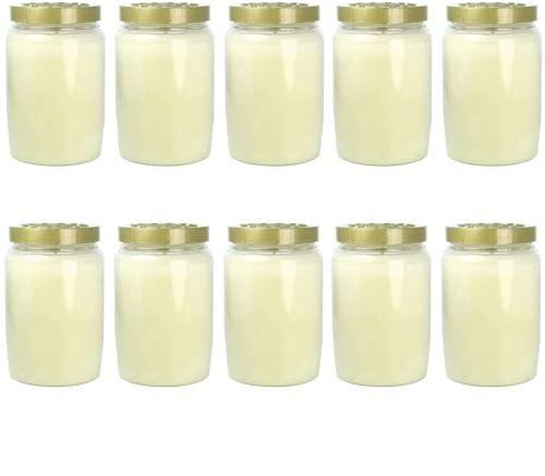 Set di 10 candele devozionali 3 giorni bianco – Candela Novena – Culto cristiano in cera vegetale