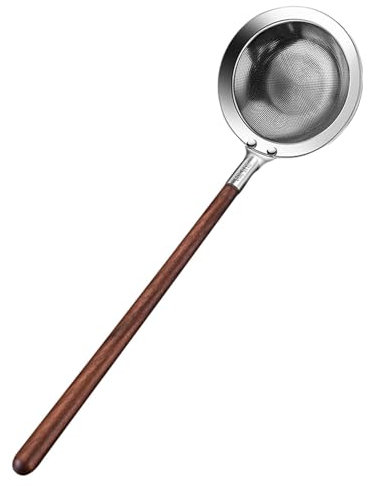 YUEKOPOU Setaccio a Maglia fine, Strumento di filtraggio, Mesh Skimmer Spoon, Stainless Steel Strainer Spoon, Hot Pot Skimmer Spoon, High-Density Mesh Skimmer, Oil Foam Skimmer Spoon,(7.7cm)