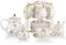 Sweejar Home Juegos de té de porcelana British Royal Series, servicio de tazas y platillo para 6, con tetera, jarra de crema, cucharaditas y colador de té, adecuados para té alto (floral)