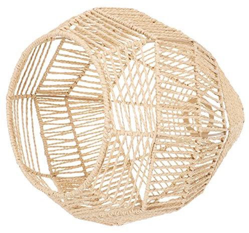 TOGEVAL Rattan-lampenschirm Geflochten Für Deckenleuchten Lampenabdeckung Vintage Design Ersatzlampenschirm Für Wohnzimmer Küche