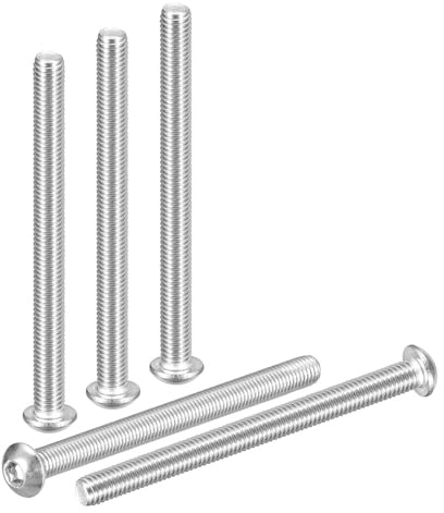 DTGN 10er Pack M8-1.25x100mm Linsenkopfschrauben mit Innensechskant | Sechskant-Antriebsbefestigungen, 304 Edelstahl weiß lackiert, Gut für Rennrad Mountainbike Auto Motorrad