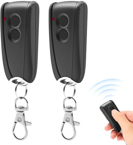 Handsender für Hör-mann, Garagentoröffner für EcoStar RSC2-433, RSE2-433, RSZ1-433 2 Kanäle, Handsender für EcoStar Liftronic 500/700/800 für Portronic D2500/D5000/S4000-mit Metallboden (2 PCS)