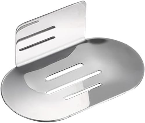 Selbstklebende Ohne Bohren Seifenhalter Wandmontage Edelstahl Seifenschale Bohrfreie Bar Seifenhalter für Badezimmer-Aufbewahrung - Edelstahl Dusche Seife Caddy