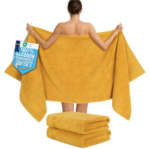 Hammetex Saunahandtuch 2er Set 80x200 cm, XL Duschtuch, 100% Baumwolle | OEKO-TEX zertifiziert, extra groß, weich & saugstark, mit Aufhänger, Saunatuch & Badetuch für Sauna & Badezimmer