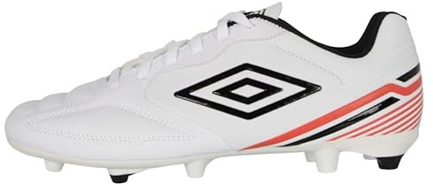 Umbro Men's Classico 13 FG Soccer Cleat, White/Black/Red, 8.5