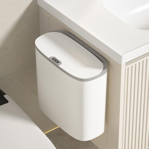 HomeJoySet Cubo De Basura Inteligente Impermeable Con Sensor De Movimiento En La Tapa. Montaje En Pared, Ideal For Cocina, Baño, Salón Y Aseo (gris, Con Pilas).(Grey,Battery version)