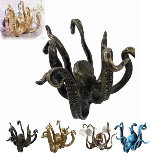 Octopus Mug Holder - Retro Resin Desktop Statue, Multifunctional Cup and Mug Decoration