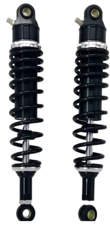 hgudyr Ressort Suspension Amortisseur 1 Paire 320mm Noir Moto Dirt Bike Suspension Arrière Amortisseur Pneumatique Argent Et Noir