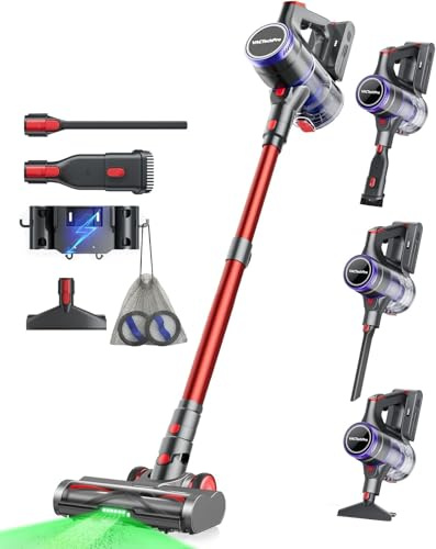 VACTechPro Aspirateur Balai sans Fil 55KPa/600W/70Min, Aspirateur sans Fil