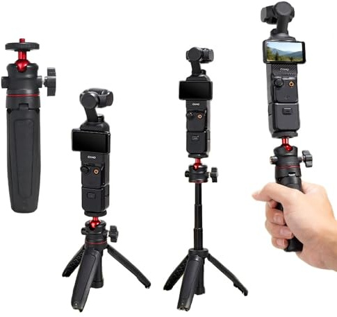 OURHZTB Osmo Pocket 3 Tripod, Mini Tabletop Desktop Extendable Stand Handheld Selfie Stick Tripod Compatible with DJI Osmo Pocket 3 Accessories, Vlog Shooting Multifunctional Extension Pole