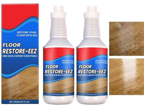 Floor Restore Eez, 150mlx2 Renovierer Bodenpflege, Holz Bodenreiniger & Bodenpflege, Lösung Zum Schutz Von Holzböden, Glanz Für Holz, Laminat, Schiefer, Terrakotta Und Mehr