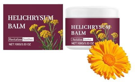 Baume Hydratant Immortelle, 100g Crème Hydratante Réparatrice Visage et Corps, Réparation Peau Fragile Renforce Barrière Cutanée, Soin Réparateur Doux pour Épiderme Sensible