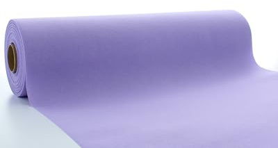 Sovie Horeca Tischläufer in Lila aus Linclass Airlaid, 40cm x 24m, 1 Stück | einfarbiger Einmaltischläufer, Perforierung alle 120cm