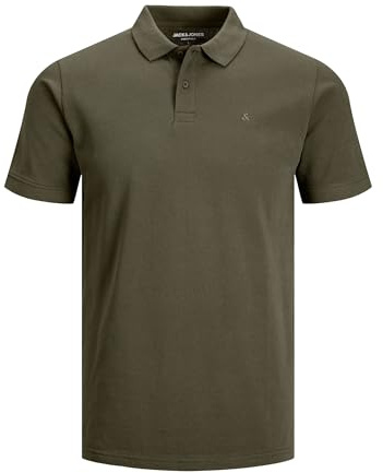 JACK & JONES herr polotröja Jjebasic Polo Ss Noos, Olive Night, S