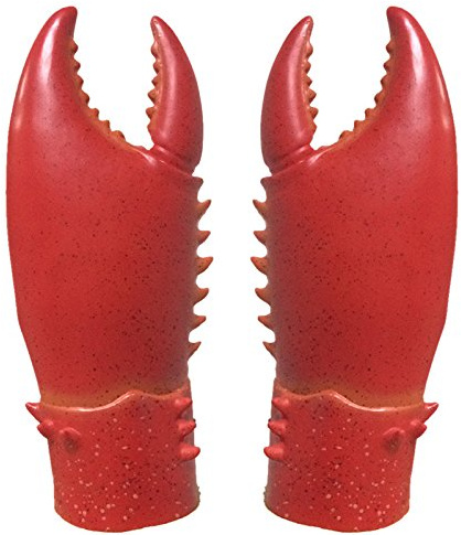 jokeshop Lobster Claw Hands Gloves Costume Accessory Halloween Fancy Dress Latex Crab Claws Pincers BBQ